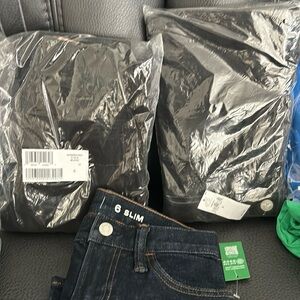3 pair of boys denim jeans, 2pair of blue 1black brand new tag still attached